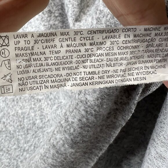 Zara Top Women’s Small Oversized Cozy Soft Pocket Tee In Gray (flaw) - Picture 7 of 11